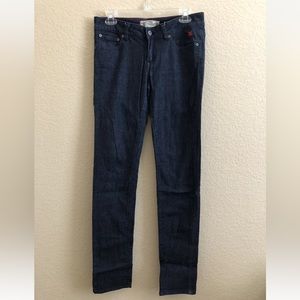 WOMENS DC SHOES DARK BLUE SKINNY DENIM PANTS JEANS SIZE 28